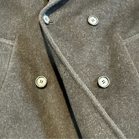 Christian Aujard Cashmere Blend Double Breasted Overcoat Mens 42 Black - Picture 7 of 16